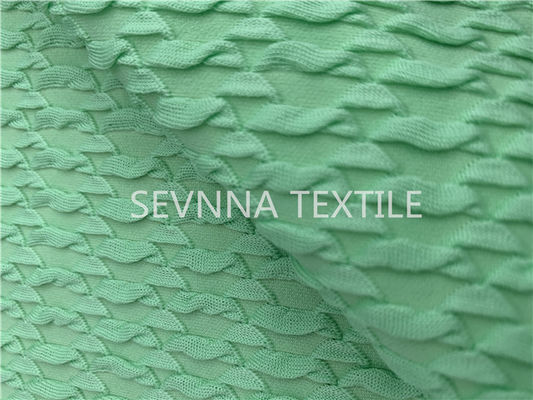 پارچه لباس شنای بازیافتی و پارچه ای با نخ سبز و نعناع Spandex را بازسازی می کند