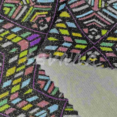 تراکم ژاکارد با پارچه دوگانه پوشیده شده تابستان / پاییز پوشیدن فیبر پلی استر بازیافت شده