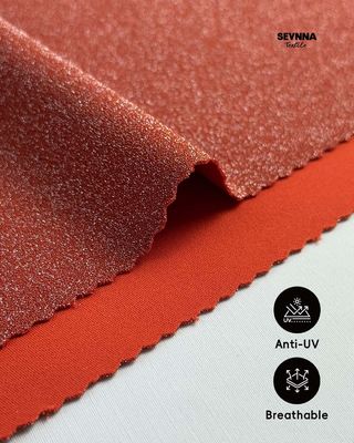 پارچه بافت دوبل با وزن 230 گرم با نایلون بازیافتی و روکش متالیک برای تابستان و پاییز