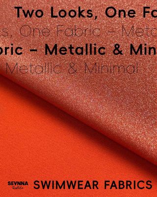 پارچه بافت دوبل با وزن 230 گرم با نایلون بازیافتی و روکش متالیک برای تابستان و پاییز