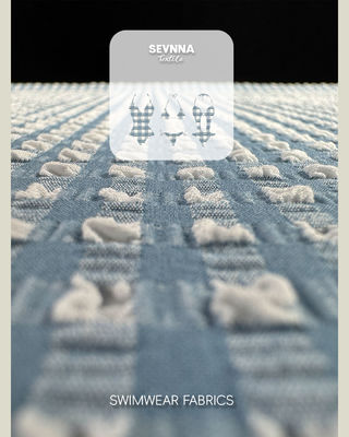 پارچه شنای بافت‌دار ممتاز با عرض 115 سانتی‌متر، وزن 170 گرم بر متر مربع و طرح بافت‌دار شیک برای لباس شنا