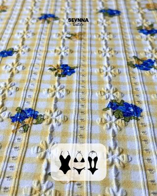 پارچه شنای بافت‌دار با مقاومت بالا در برابر کلر با 92% نایلون بازیافتی + 8% اسپندکس و وزن 215 گرم برای لباس شنای بادوام