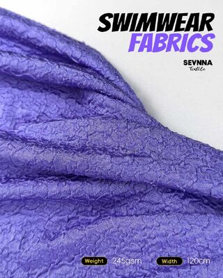 86٪ نایلون بازیافت شده UPF 50+ 245gsm پارچه شنا با بافت برای لباس های شنا و لباس های ورزشی با عملکرد بالا