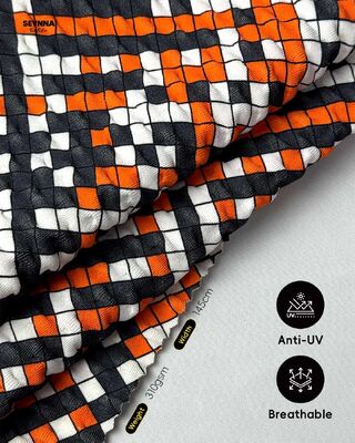 پارچه شنا با بافت رنگ بالا با UPF 50+ محافظت از آفتاب و نایلون 95٪ بازیافت شده