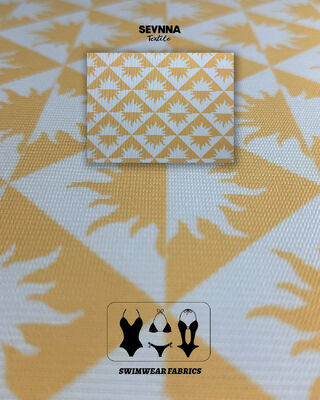 پارچه شنا با مقاومت بالا در برابر کلر 260 گرمی UPF 50+ بافت‌دار برای لباس شنای بادوام