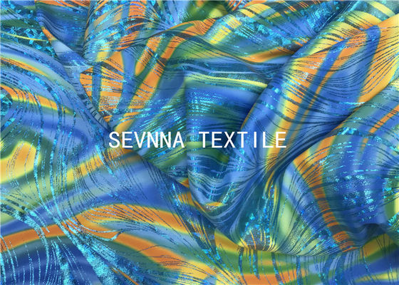 دستمال کاغذی ROICA Spandex احساس دست چاپ چاپ لباس فعال پارچه گره ای فوق العاده کشش نگه داشتن کشش بدون برش گرم