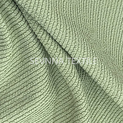 تاپ بیکینی اسکرانچی پارچه لباس شنا بازیافتی بافندگی دایره ای با عرض 119 سانتی متر