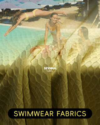 پارچه لباس شنای سازگار با محیط زیست که برای مطابقت با استانداردهای زیست محیطی با دوام و راحتی برتر برای مجموعه های لباس شنا توسعه یافته است.