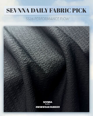 پارچه شنا با بافت مقاوم در برابر کلور بالا با 98٪ پلی استر بازیافت شده و محافظت UPF 50+