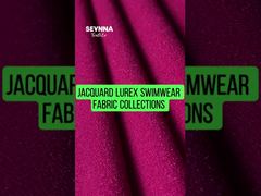 Eco Friendly Swimwear Fabric with 150cm Width Silver Lurex and GRS Certified for Sustainable Swimwea