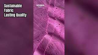 پارچه پلی استر بازیافت شده دوستدار محیط زیست طراحی شده برای مارک های مد پایدار با تمرکز بر محیط زیست